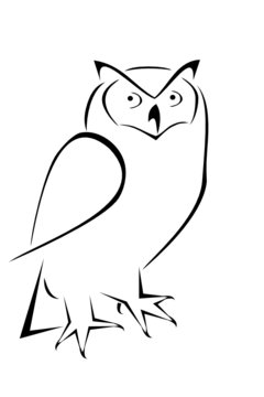 A owl tribal tattoo