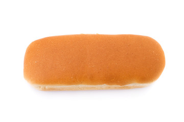Hotdog bun isolated on a white background.