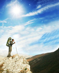 Man on the cliff