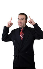 Businessman Pointing Up