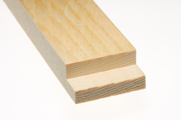 wood board with sawn edge