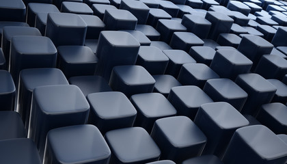 Fototapeta premium 3d blocks abstract background blue