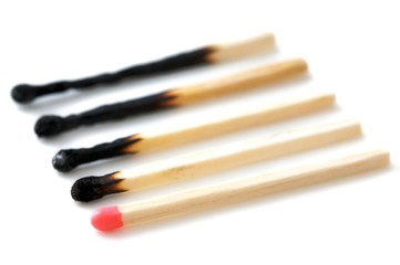 Five matches, burnt - resources being wasted