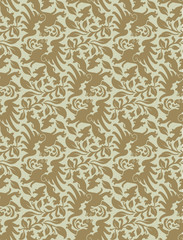 Seamless pattern with medieval style elements.