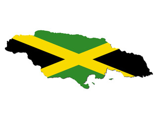 map flag of Jamaica