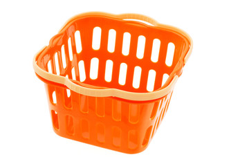 Orange plastic basket