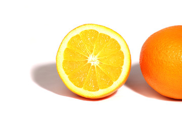 Isolated studio shot of Oranges