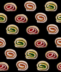 beautiful seamless texture, sweet fruit jelly rolls