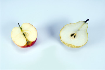 jabłko gruszka, apple pear - obrazy, fototapety, plakaty