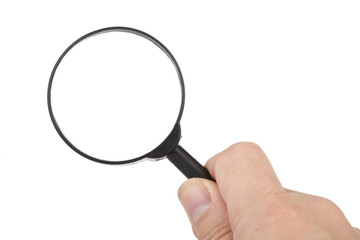 Magnifier in hand