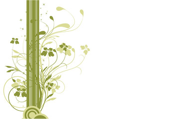 abstract illustration of a floral background with lots of leaves