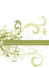 abstract illustration of a floral background with lots of leaves