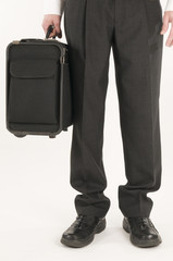 standstill with suitcase