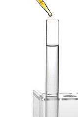 Reagenzglas für Versuche in einem Chemie Labor