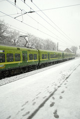 Obraz premium Snowy winter in Dublin 02.2009