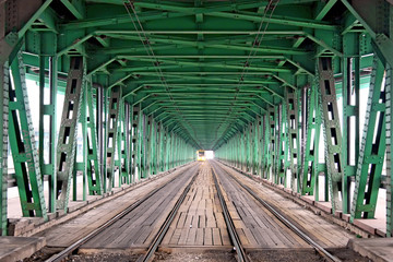 Abstract view of rail viaduct.