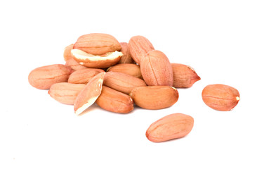 Obraz premium Peanuts isolated on white background