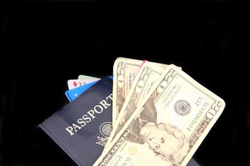 passport and credit cards and cash
