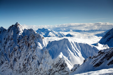Fototapeta na wymiar Alps in the winter