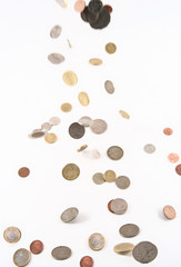 Falling coins