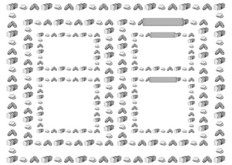 パン　コラム枠　モノクロ