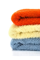 Heap of color towels