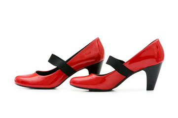 Woman shoes isolated on the white background