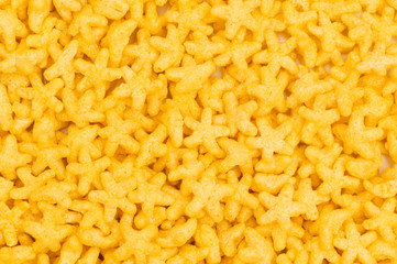 Close up of italian pasta -  star shaped