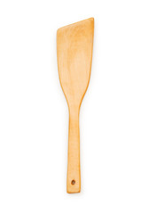 Wooden spatula isolated on the white background