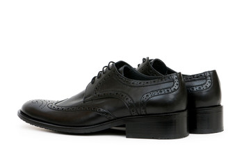 Black shoes isolated on the white background
