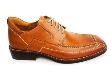 Orange shoes isolated on the white background