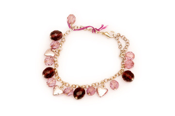 Woman bracelet isolated on the white background