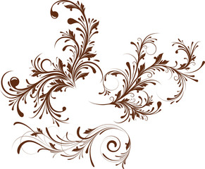 Floral design elements set