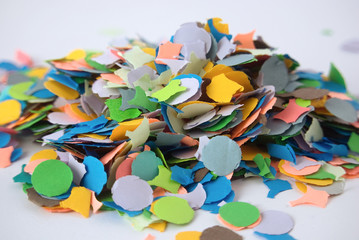 A handful of confetti ready to be launched