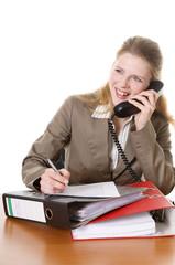 woman on the telephone