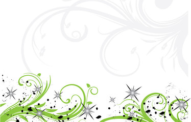 abstract illustration with floral and lots of leaves