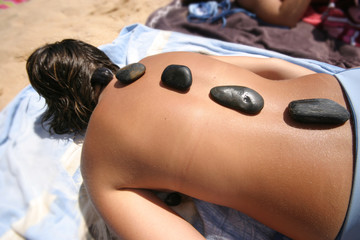 girl in a beach spa