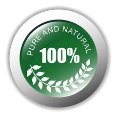 100 % Pure & Natural Button