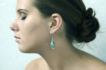 Closed eyes. Profile