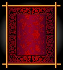 Oriental Silk Scroll Parchment