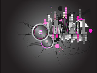 abstract city music background