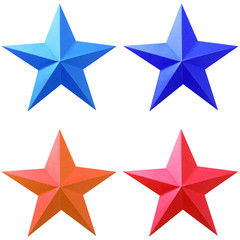 des étoiles en bristol sur fond blanc