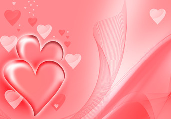 St. Valentine hearts background