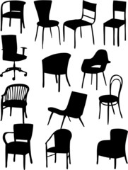 Chair vector - silhouette