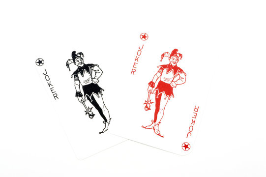 Pair of jokers from a deck of cards.