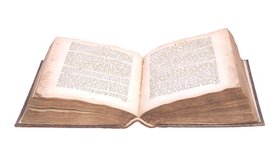 Old leather-bound book