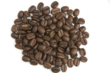 Coffee Beans on White