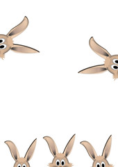 Osterkarte - Osterhasen