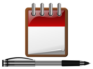 icone agenda et stylo