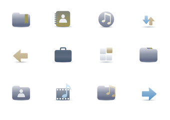 icons for common computer and media devices functions